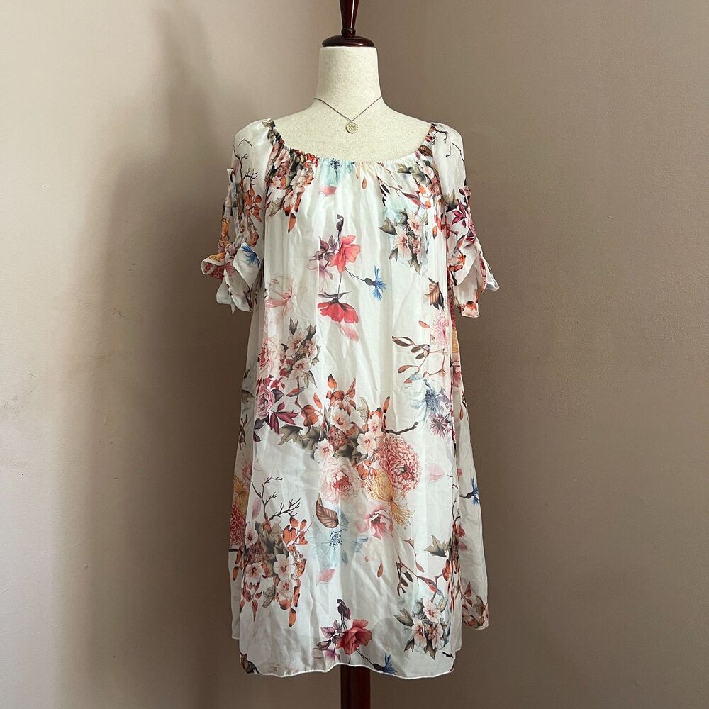 Bellambra Floral Silk Blend Dress‎ Italy Cottagecore Fairy Euro Summer Dress XS